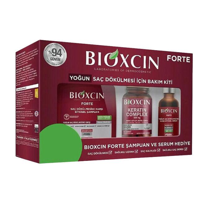 پک شامپو و سرم ضد ریزش و مکمل مو بیوکسین فورت (Bioxcin Forte)