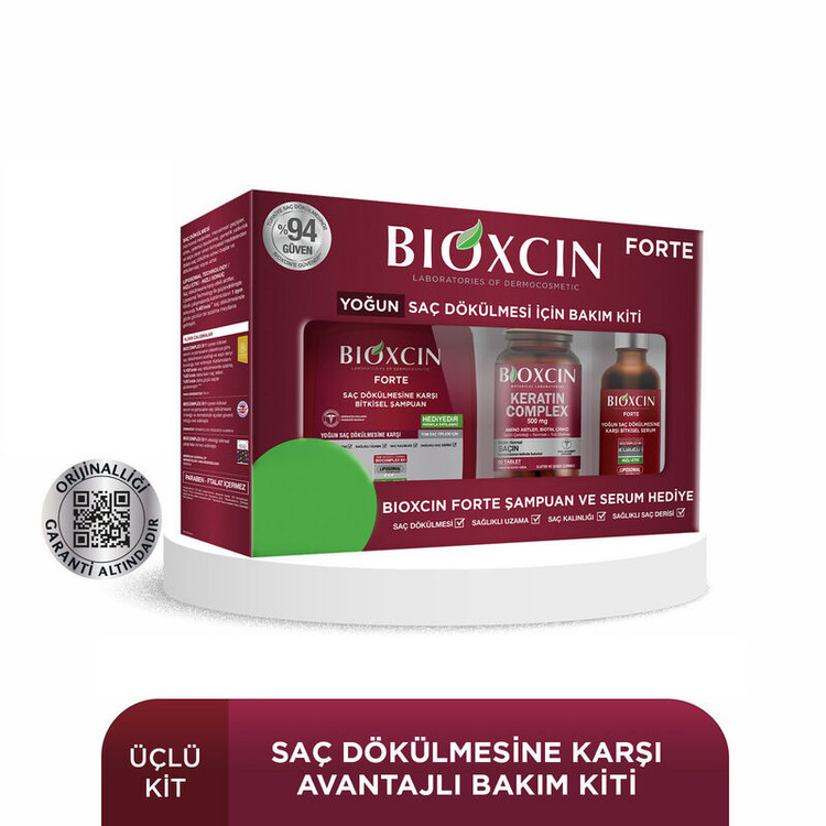 پک شامپو و سرم ضد ریزش و مکمل مو بیوکسین فورت (Bioxcin Forte)