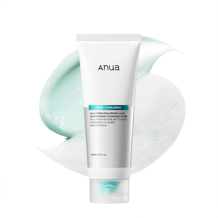 فوم شوينده ملايم PDRN و هيالورونيک اسيد آنوا Anua Pdrn Hyaluronic Acid Moisturizing Cleansing Foam