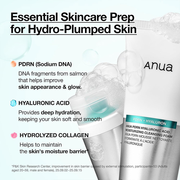 فوم شوينده ملايم PDRN و هيالورونيک اسيد آنوا Anua Pdrn Hyaluronic Acid Moisturizing Cleansing Foam