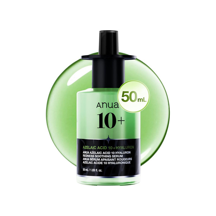 سرم آزلائیک اسید ۱۰ درصد و هیالورونیک اسید آنوا ضد قرمزی و تسکین دهنده Anua Azelaic Acid 10 + Hyaluron Redness Soothing Serum 50ml