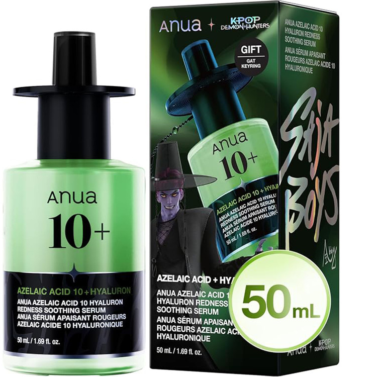 سرم آزلائیک اسید ۱۰ درصد و هیالورونیک اسید آنوا ضد قرمزی و تسکین دهنده Anua Azelaic Acid 10 + Hyaluron Redness Soothing Serum 50ml